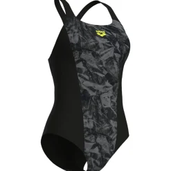 Wedstrijd Zwemkleding < arena Performance Crackle Swim Pro Back Badpak Dames - Zwart/Zwart Multi