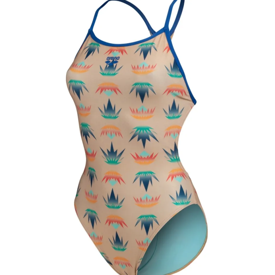 Wedstrijd Zwemkleding < arena Performance Desert Vibes Booster Back Dames Badpak - Royal/Light Pink Multi
