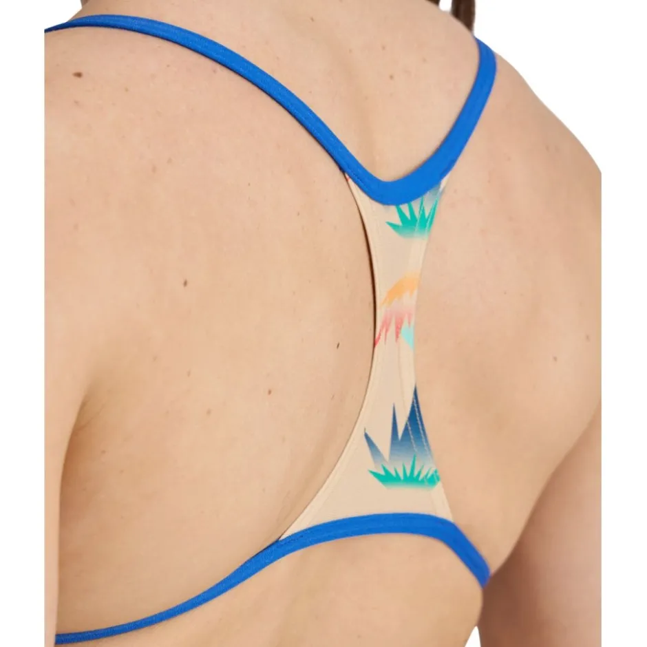 Wedstrijd Zwemkleding < arena Performance Desert Vibes Booster Back Dames Badpak - Royal/Light Pink Multi