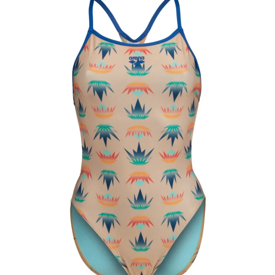 Wedstrijd Zwemkleding < arena Performance Desert Vibes Booster Back Dames Badpak - Royal/Light Pink Multi