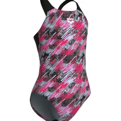arena Performance Draft V Back Badpak Meisjes - Black Multi/Black