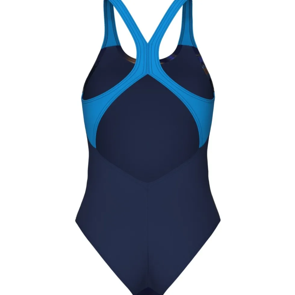 arena Performance Dreamline V Back Badpak Dames - Navy/Turquoise/Multi