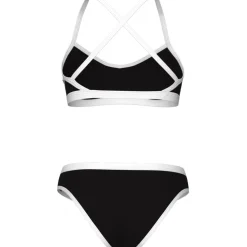 arena Performance Icons Solid Cross Back Bikini Dames - Zwart/Wit