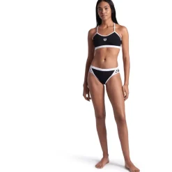 arena Performance Icons Solid Cross Back Bikini Dames - Zwart/Wit