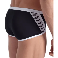 arena Performance Icons Solid Low-Waist Zwemshort Heren - Zwart/Wit