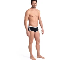 arena Performance Icons Solid Low-Waist Zwemshort Heren - Zwart/Wit