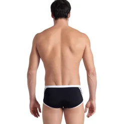 arena Performance Icons Solid Low-Waist Zwemshort Heren - Zwart/Wit