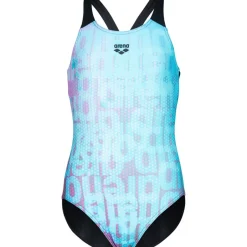 Wedstrijd Zwemkleding < arena Performance Multi Colours V Back Badpak Meisjes - Water Multi/Black