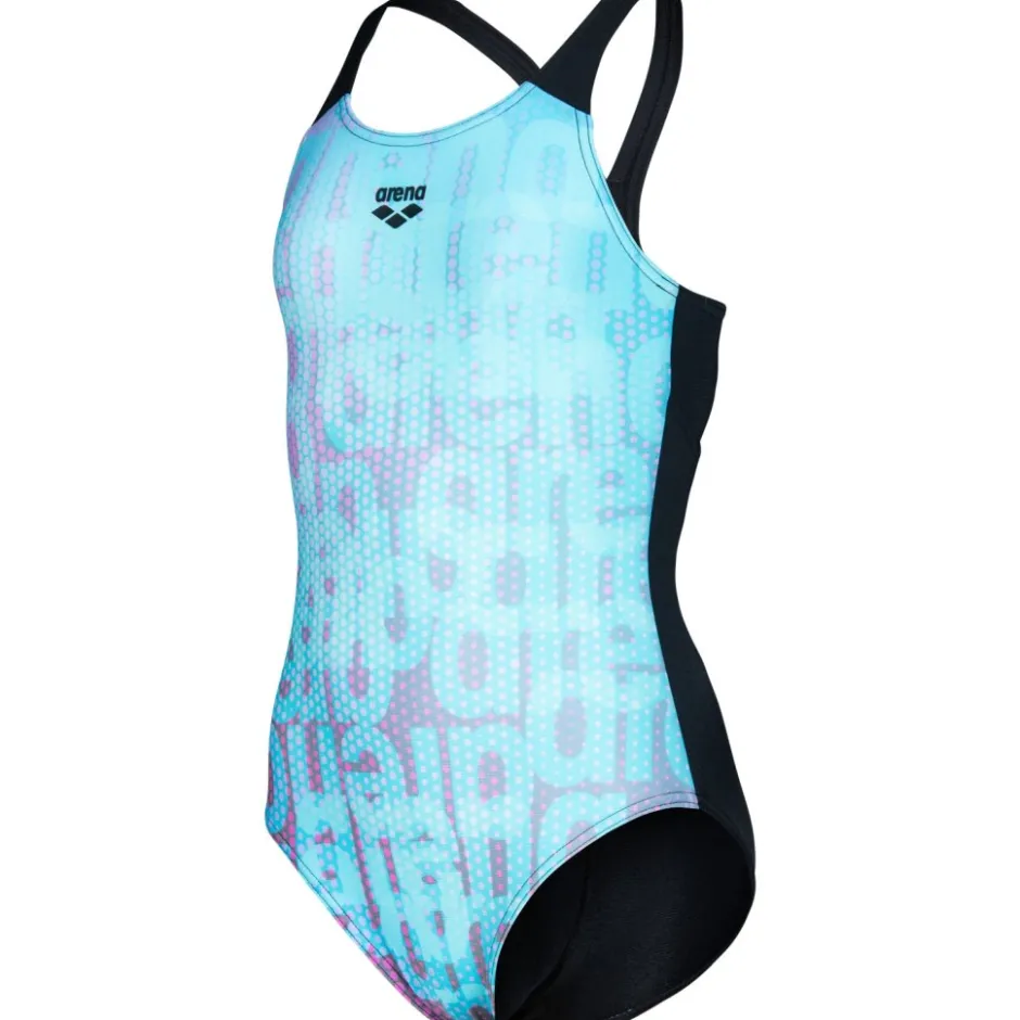 Wedstrijd Zwemkleding < arena Performance Multi Colours V Back Badpak Meisjes - Water Multi/Black