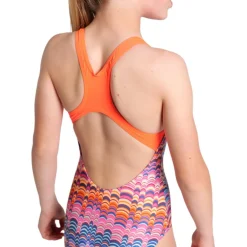 arena Performance Ondulation Swim Pro Back Badpak Meisjes - Multi Violet/Bright Coral