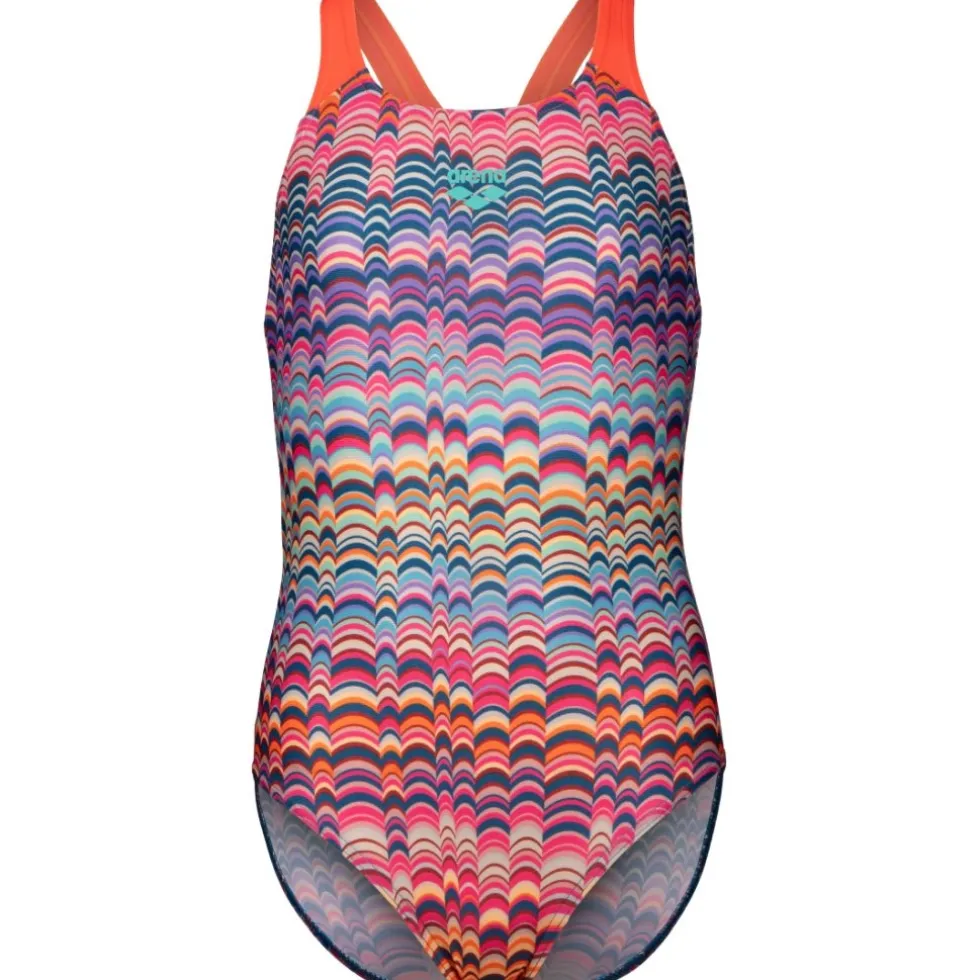 arena Performance Ondulation Swim Pro Back Badpak Meisjes - Multi Violet/Bright Coral