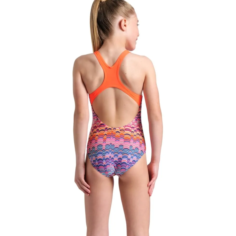 arena Performance Ondulation Swim Pro Back Badpak Meisjes - Multi Violet/Bright Coral
