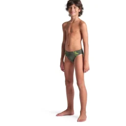 arena Performance Poseidonia Zwemslip Jongens - Dark Sage/Artic Lime
