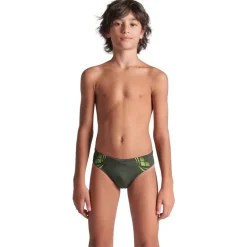 arena Performance Poseidonia Zwemslip Jongens - Dark Sage/Artic Lime