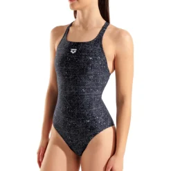 arena Performance Ribbed Swim Pro Back Badpak Dames - Zwart Multi