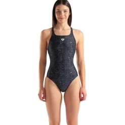 arena Performance Ribbed Swim Pro Back Badpak Dames - Zwart Multi
