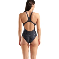 arena Performance Ribbed Swim Pro Back Badpak Dames - Zwart Multi