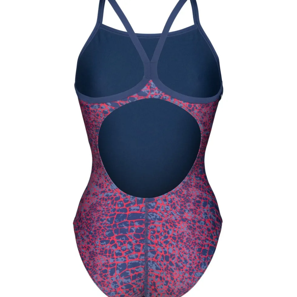 arena Performance Snakeskin Lightdrop Back Badpak Vrouwen - Navy/Team Redwhiteblue