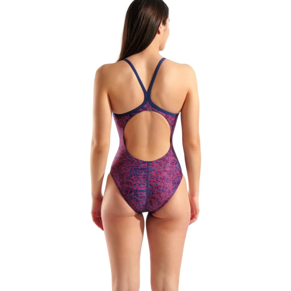 arena Performance Snakeskin Lightdrop Back Badpak Vrouwen - Navy/Team Redwhiteblue
