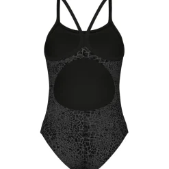 arena Performance Snakeskin Lightdrop Back Badpak Dames - Zwart-Team Zwart