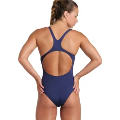 Wedstrijd Zwemkleding|Zwembroeken & Bikini'S < arena Performance Solid Team Swim Pro Badpak Vrouwen - Navy/Wit