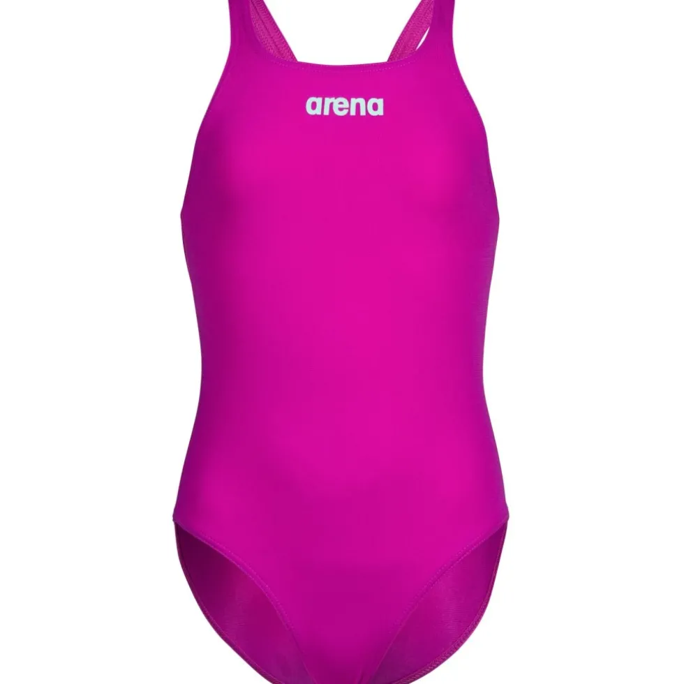 arena Performance Solid Team Swim Pro Badpak Meisjes - Very Fuchsia/Water