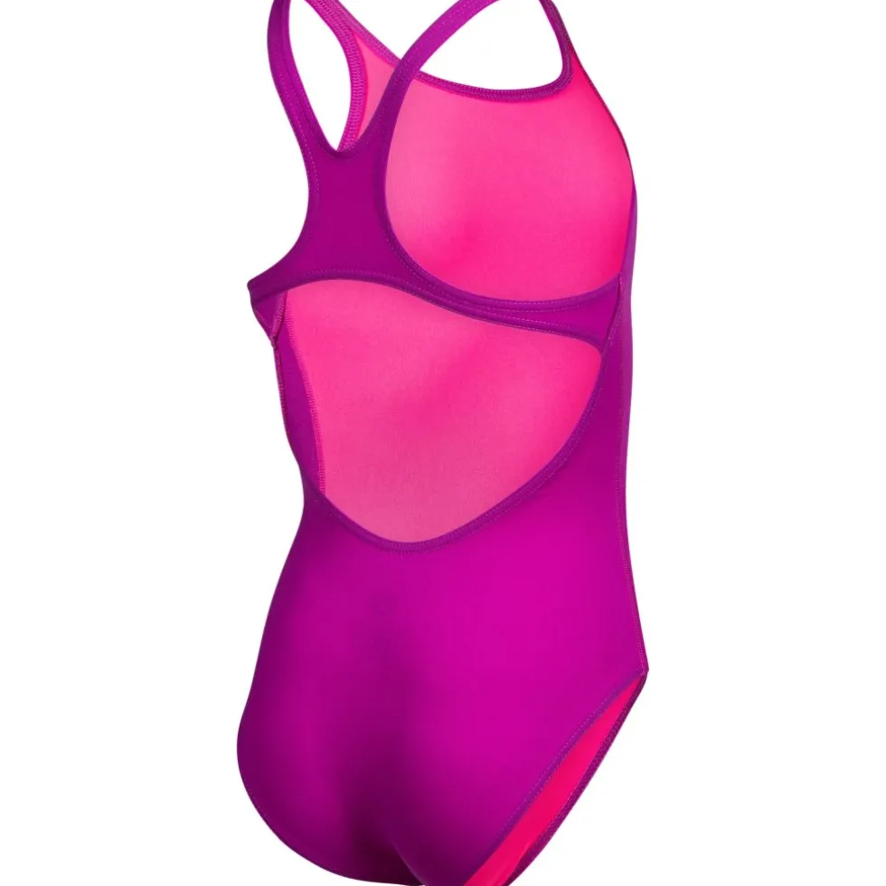 arena Performance Solid Team Swim Pro Badpak Meisjes - Very Fuchsia/Water