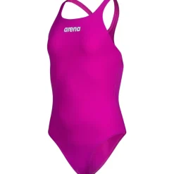 arena Performance Solid Team Swim Pro Badpak Meisjes - Very Fuchsia/Water