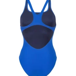 arena Performance Solid Team Swim Pro Badpak Vrouwen - Neon Blue/Team Orange