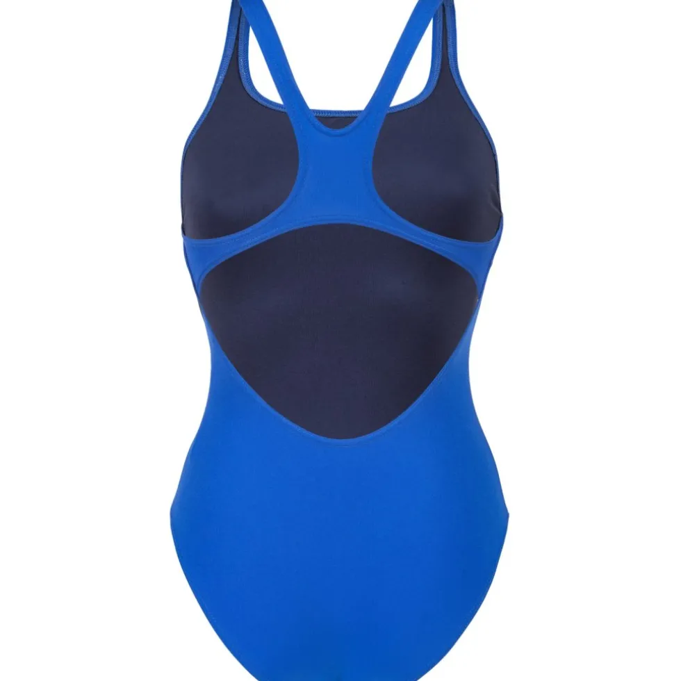arena Performance Solid Team Swim Pro Badpak Vrouwen - Neon Blue/Team Orange