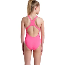 arena Performance Solid Team Swim Pro Badpak Meisjes - Shocking Pink/Blue River