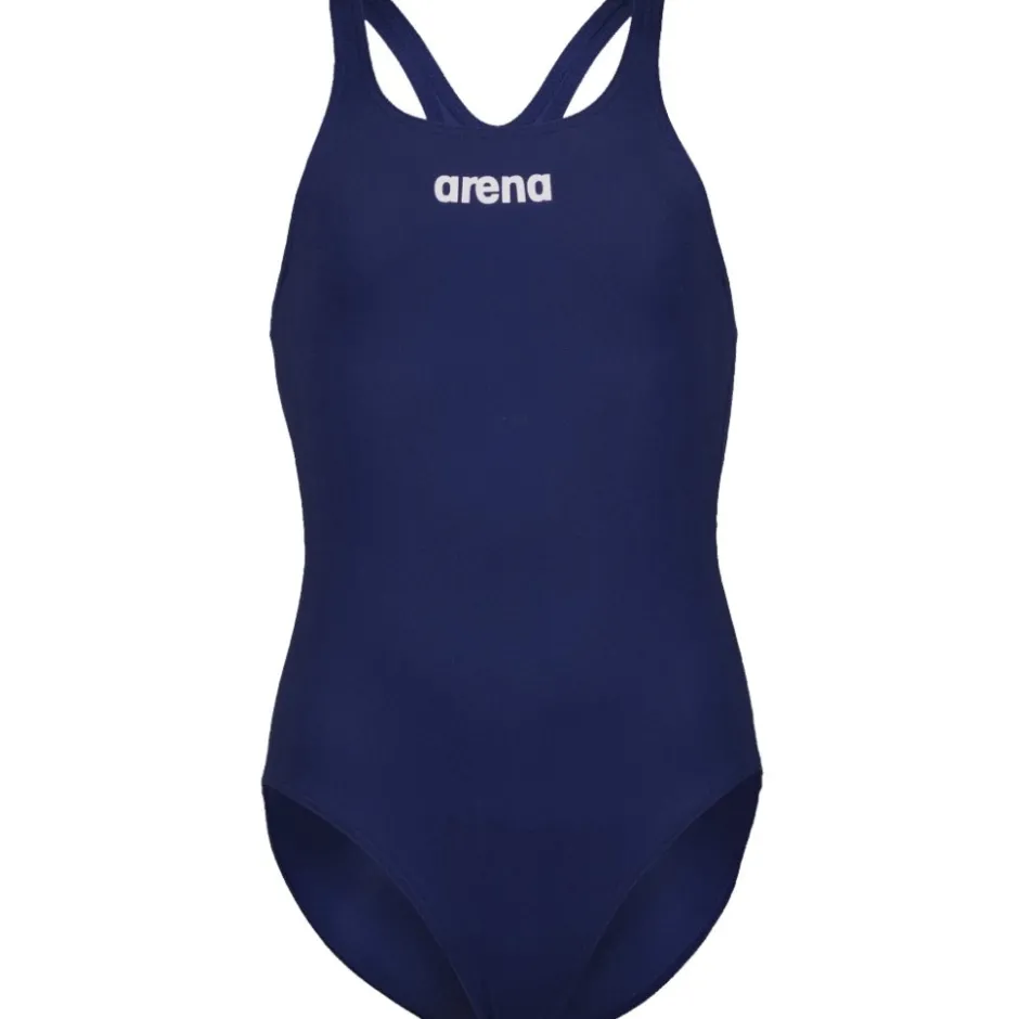 Wedstrijd Zwemkleding < arena Performance Solid Team Swim Pro Badpak Meisjes - Navy/Wit