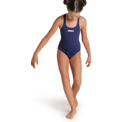 Wedstrijd Zwemkleding < arena Performance Solid Team Swim Pro Badpak Meisjes - Navy/Wit