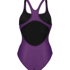 arena Performance Solid Team Swim Pro Badpak Vrouwen - Plum/Wit