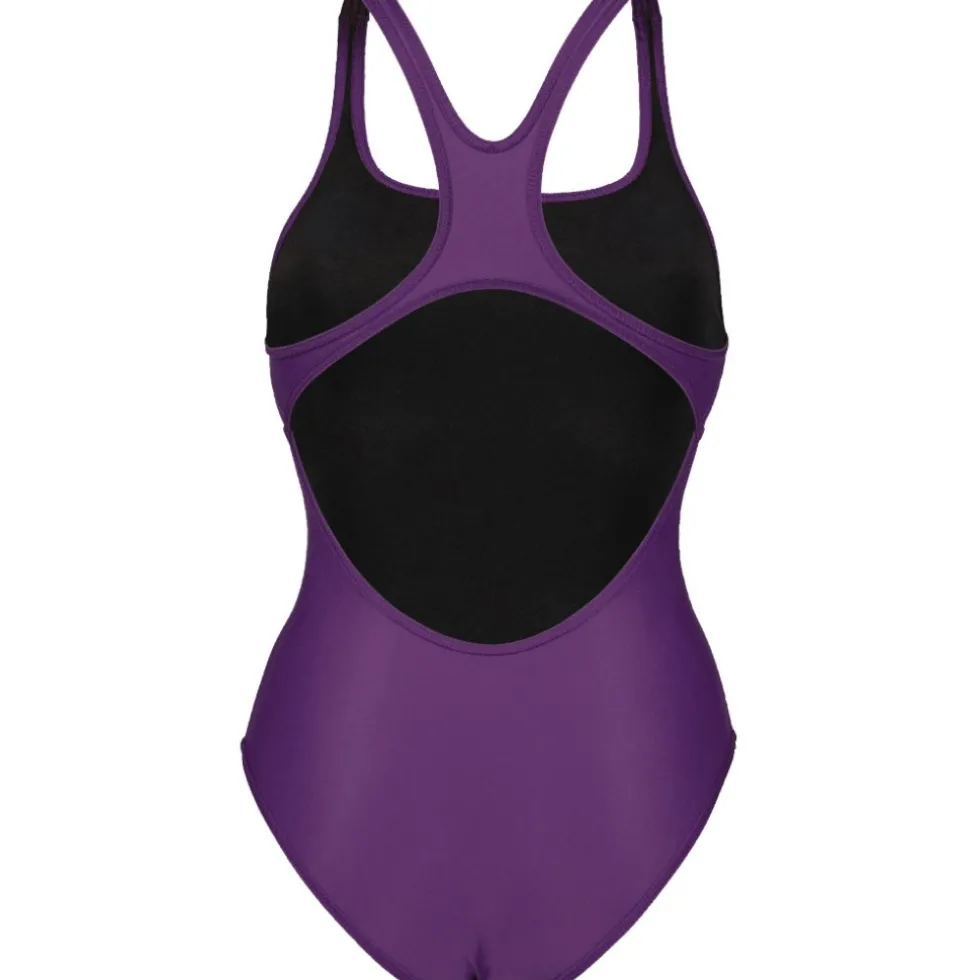 arena Performance Solid Team Swim Pro Badpak Vrouwen - Plum/Wit