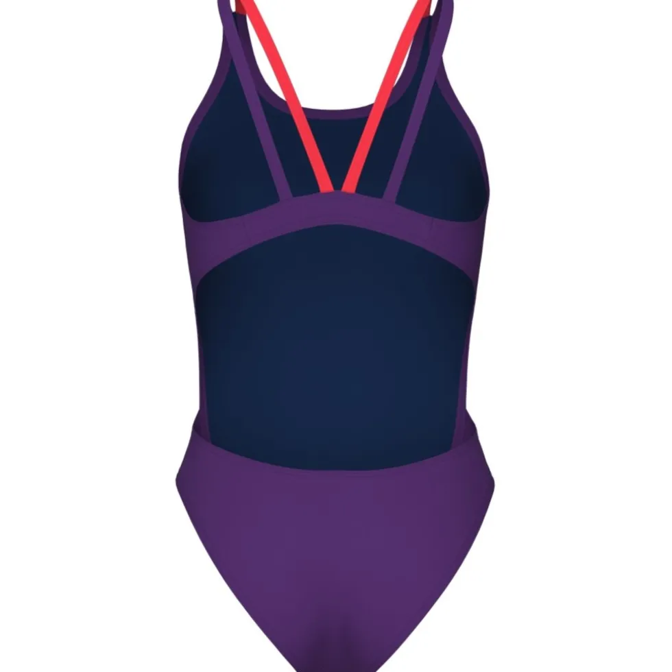 arena Performance Solid Tech Multi Back Badpak Vrouwen - Plum/Bright Coral