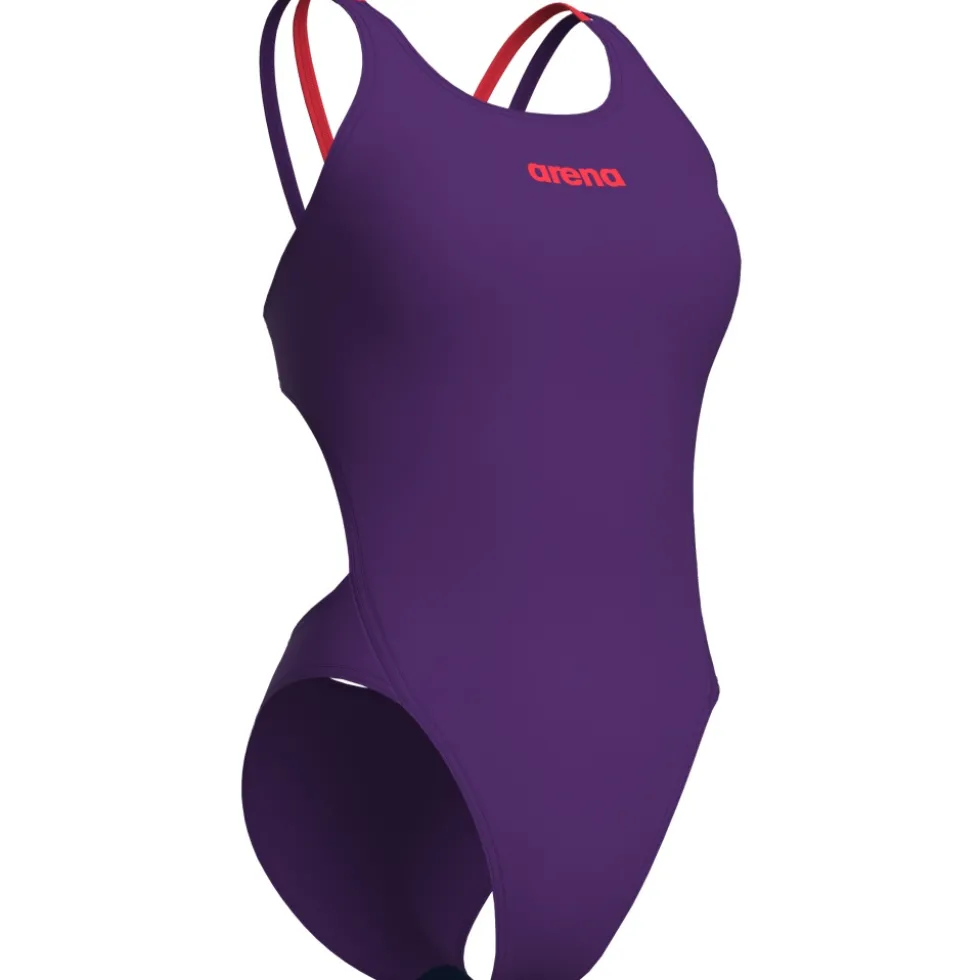 arena Performance Solid Tech Multi Back Badpak Vrouwen - Plum/Bright Coral