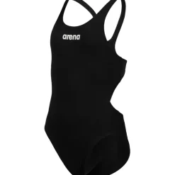 arena Performance Solid Team Swim Tech Badpak Meisjes - Zwart-Wit