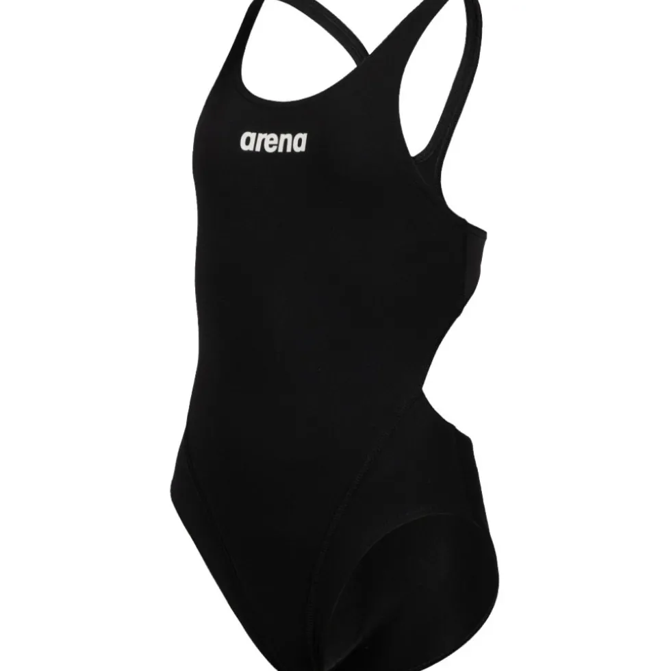 arena Performance Solid Team Swim Tech Badpak Meisjes - Zwart-Wit