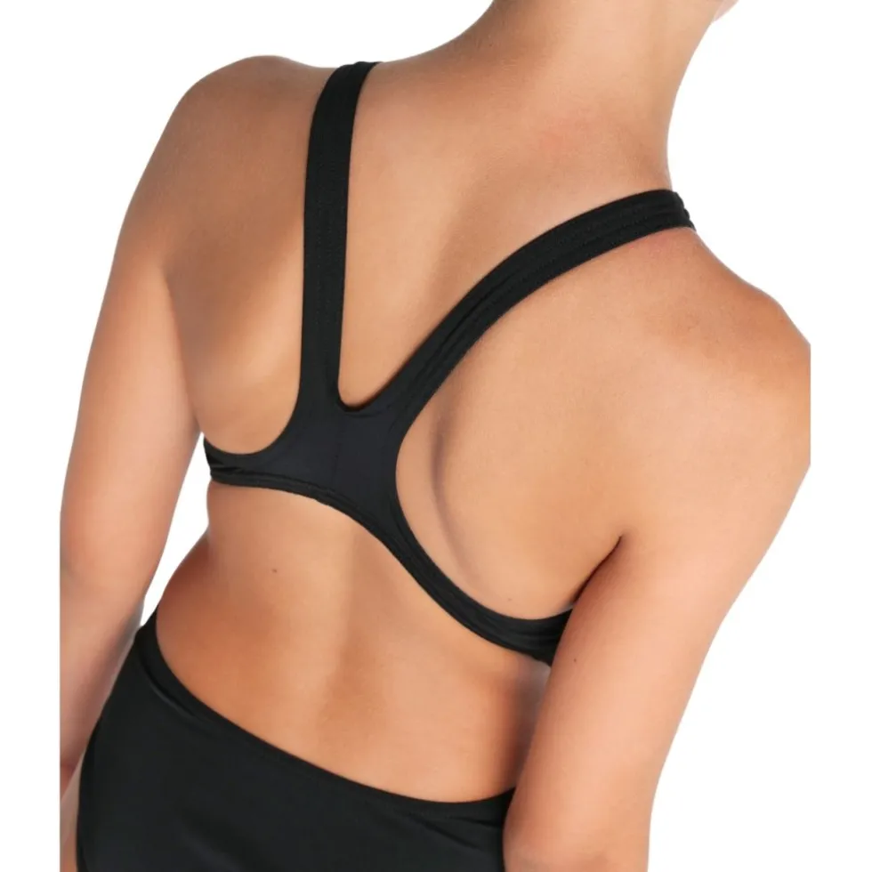 arena Performance Solid Team Swim Tech Badpak Meisjes - Zwart-Wit