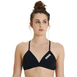 arena Performance Solid Team Bikini Top Dames - Zwart-Wit