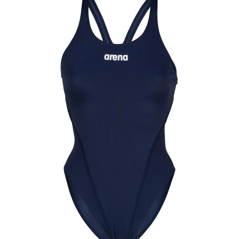 arena Performance Solid Team Swim Tech Badpak Vrouwen - Navy/Wit
