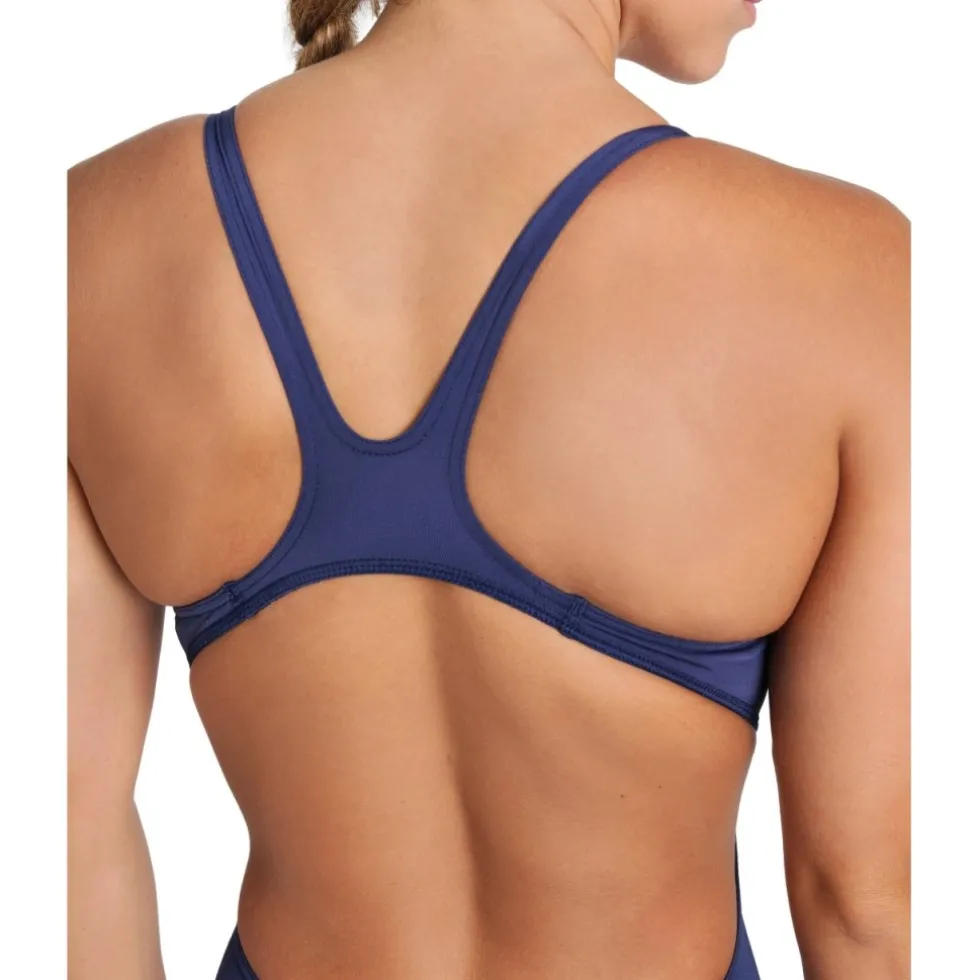 arena Performance Solid Team Swim Tech Badpak Vrouwen - Navy/Wit