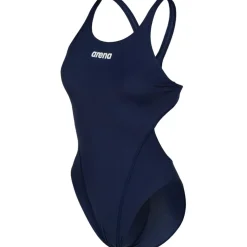 arena Performance Solid Team Swim Tech Badpak Vrouwen - Navy/Wit