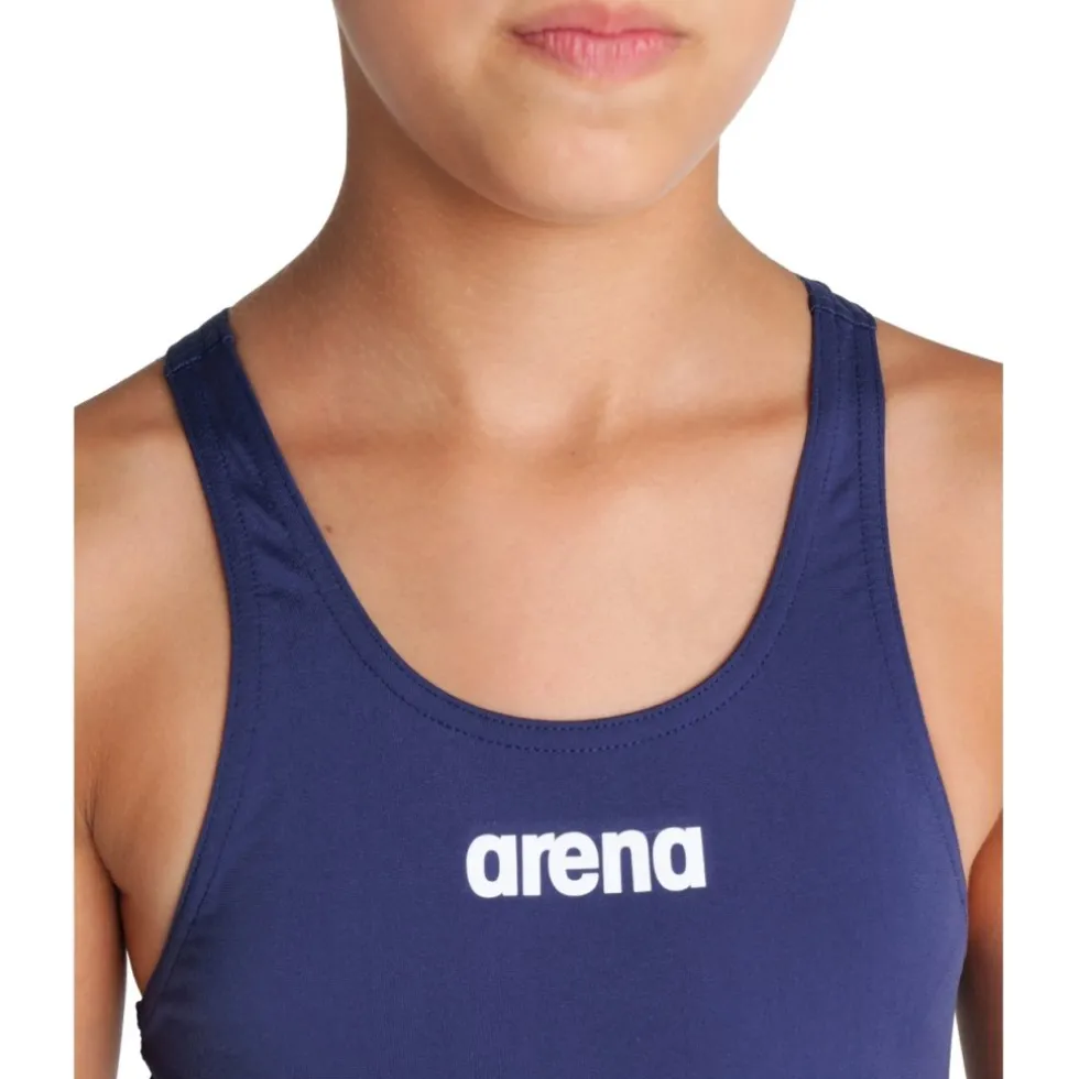 arena Performance Solid Team Swim Tech Badpak Meisjes - Navy-White
