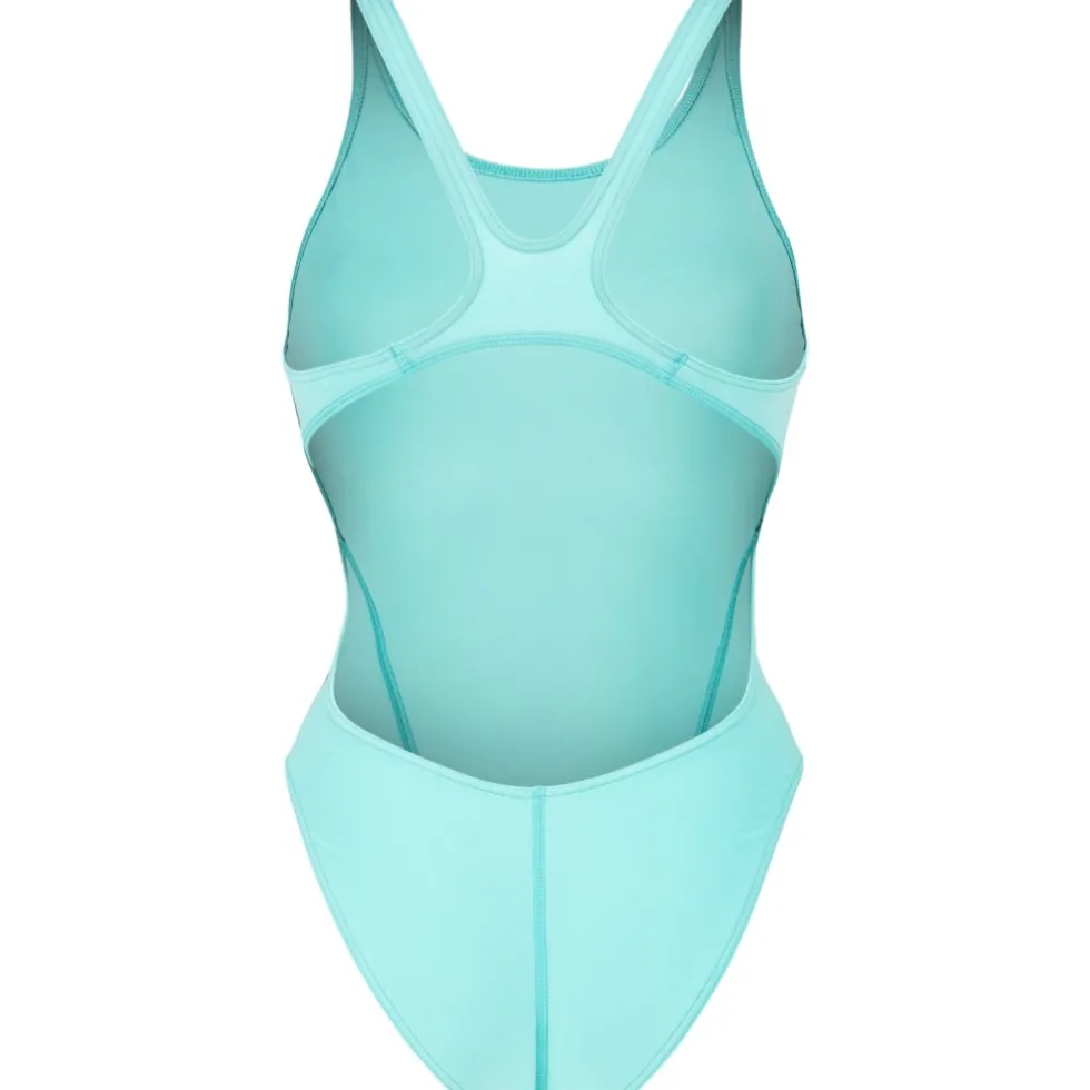 arena Performance Solid Team Swim Tech Badpak Vrouwen - Water/Very Fuchsia