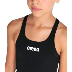 arena Performance Solid Team Swim Pro Badpak Meisjes - Zwart/Wit