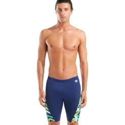 arena Performance Texture Zwem Jammer Mannen - Navy/Navy Multi