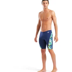 arena Performance Texture Zwem Jammer Mannen - Navy/Navy Multi