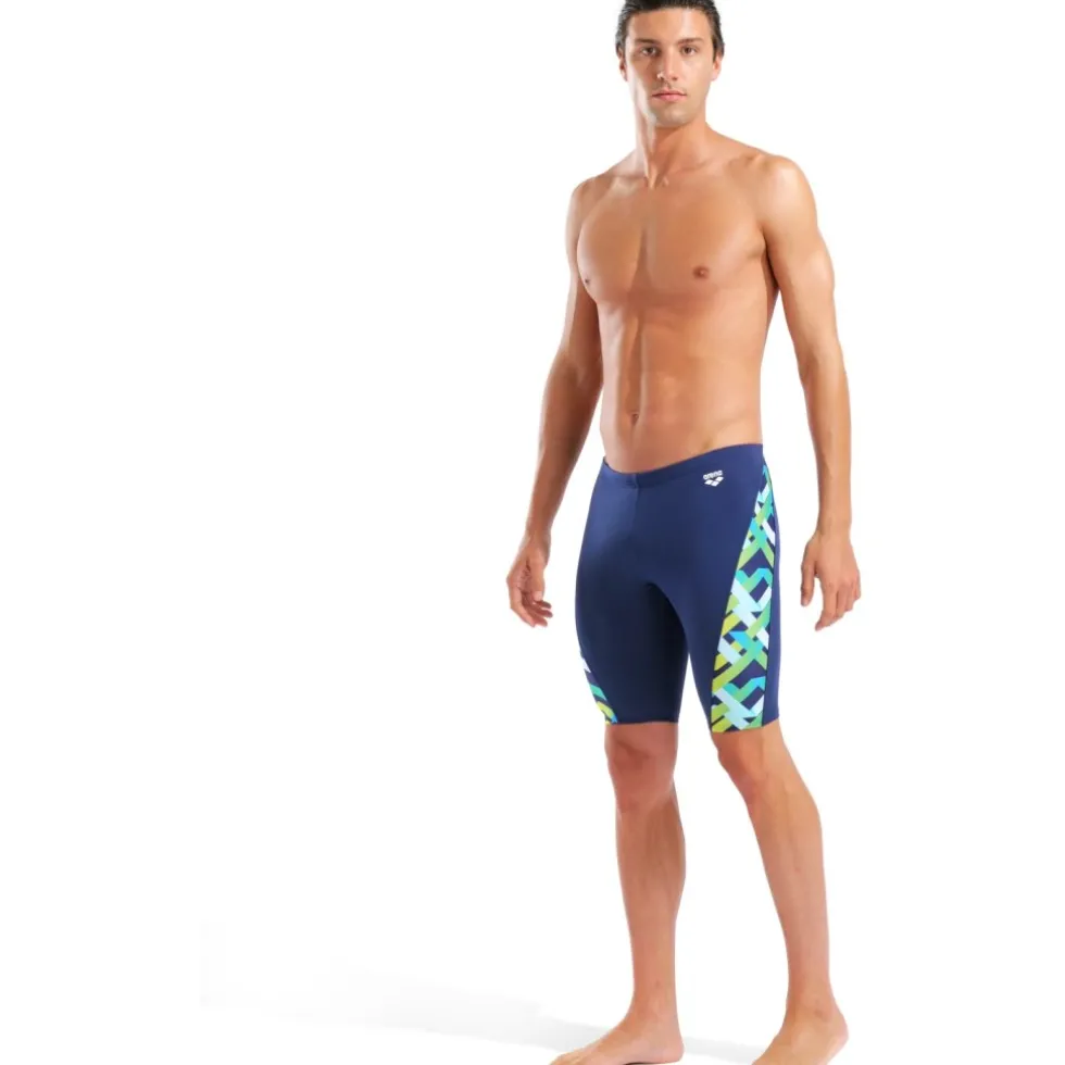 arena Performance Texture Zwem Jammer Mannen - Navy/Navy Multi